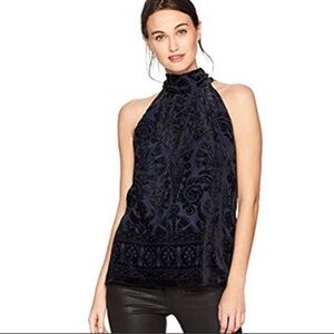 Max Studio Velvet Devore Halter Top